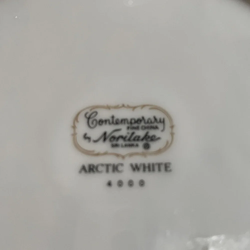 Noritake Artic White Bread Plate Embossed Rim 7